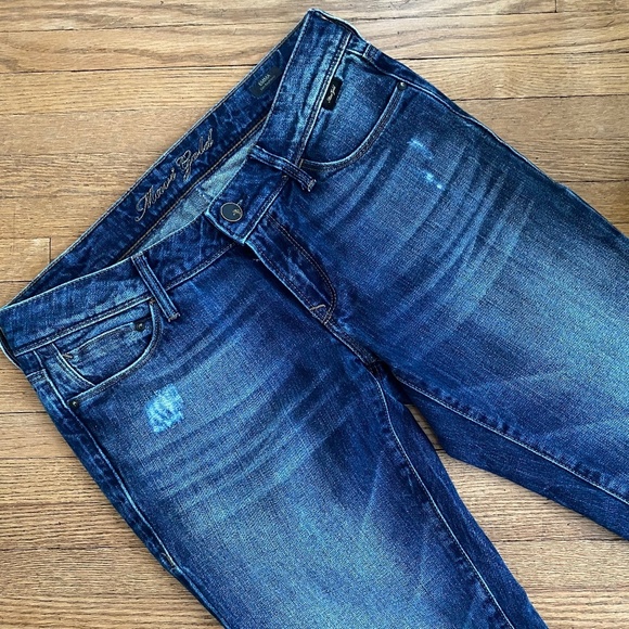 Mavi Gold Emma Slim Boyfriend Jeans Mid Rise Dark Wash Size 27 - Picture 2 of 12